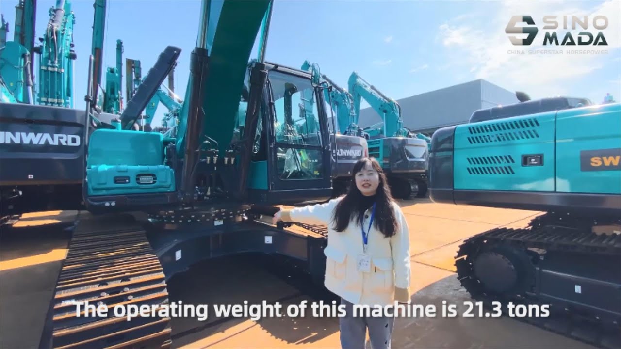 At SUNWARD Factory Showing the SWE210 Excavator