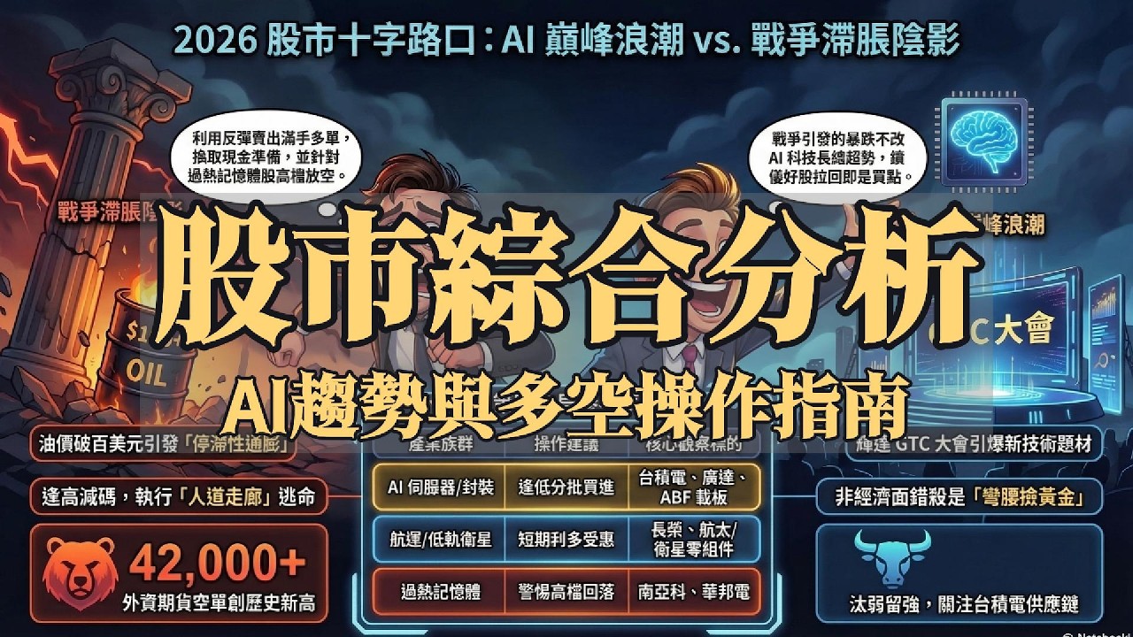 【退休存股族必看_股市綜合分析_2026/03/12】主題：AI趨勢與多空操作指南