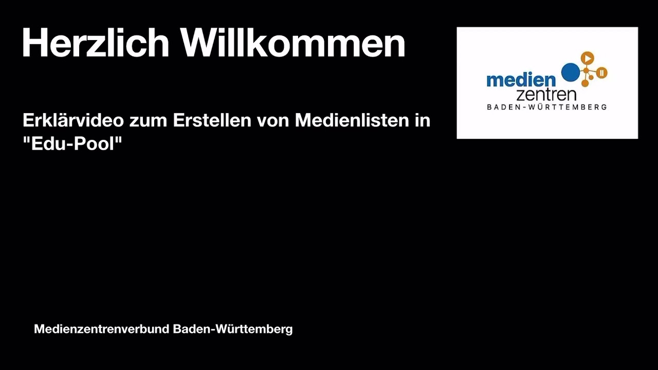 Tutorial Medienlisten in Edu-Pool
