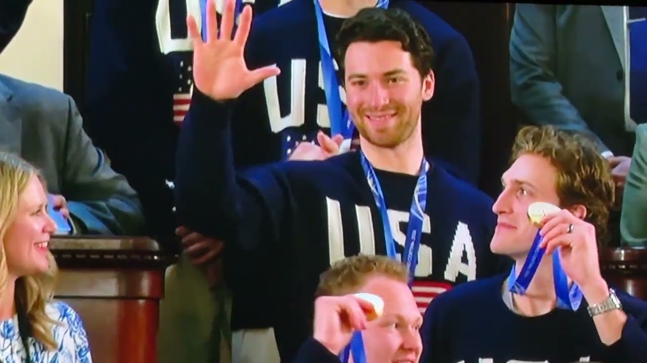 President Trump State of the union-Brings in the 2026 Olympic hockey men’s gold medal winning team. 