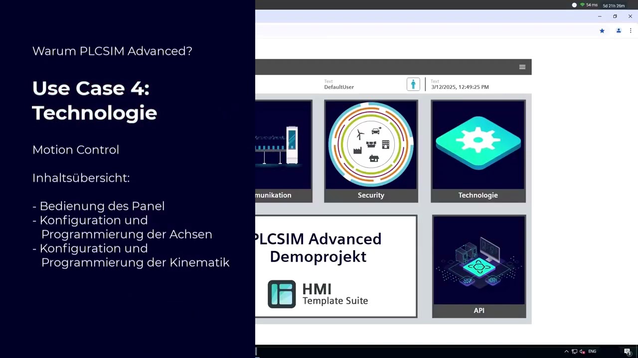 PLCSIM Advanced – Motion Control mit kartesischem Portal