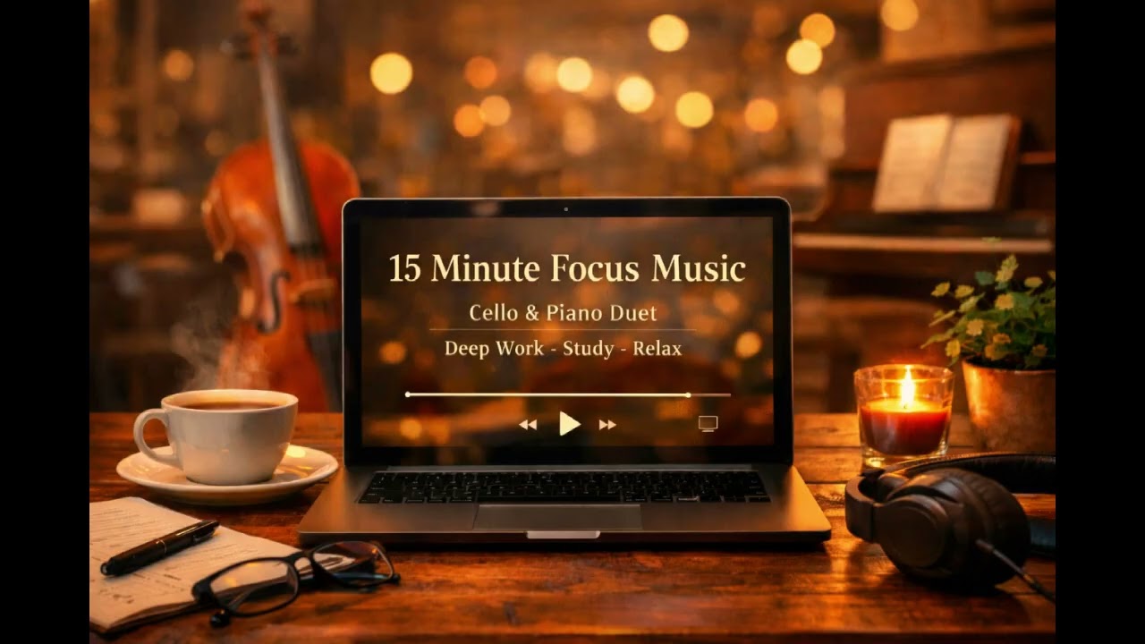 15-Minute Alpha Focus Music | Cello & Piano Duet for Deep Work, Study & Emotional Balance | A01