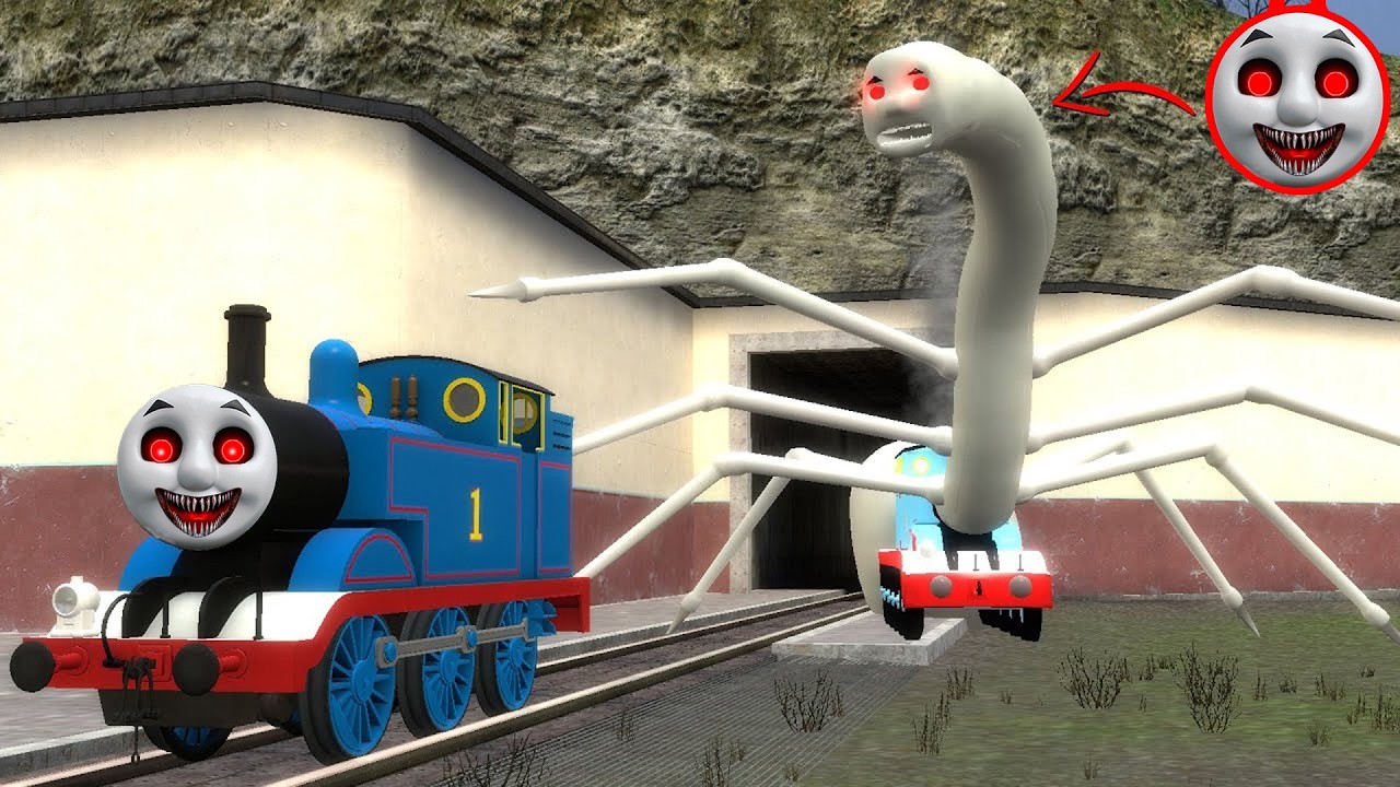 Building a Thomas Train Chased By Giant Cursed Thomas in Garry's Mod!
