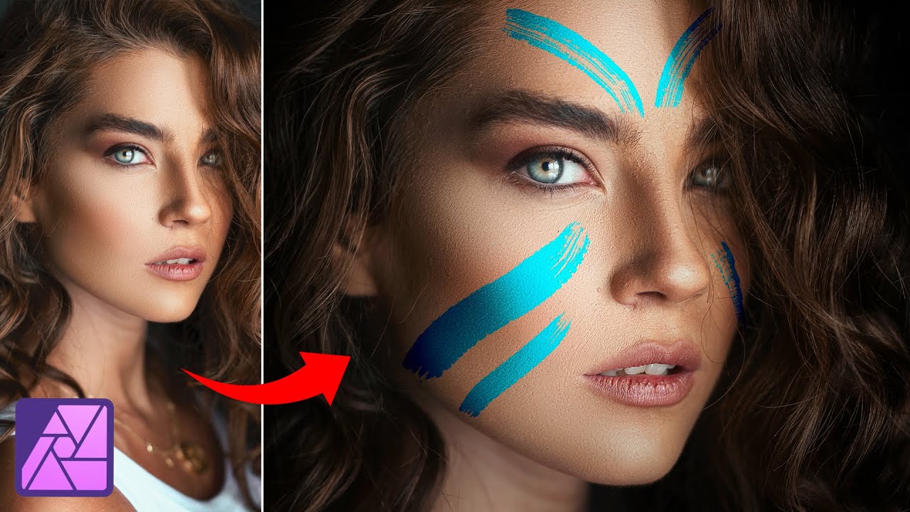 Transform Your Portrait with Neon Face Paint - Affinity Photo Tutorial