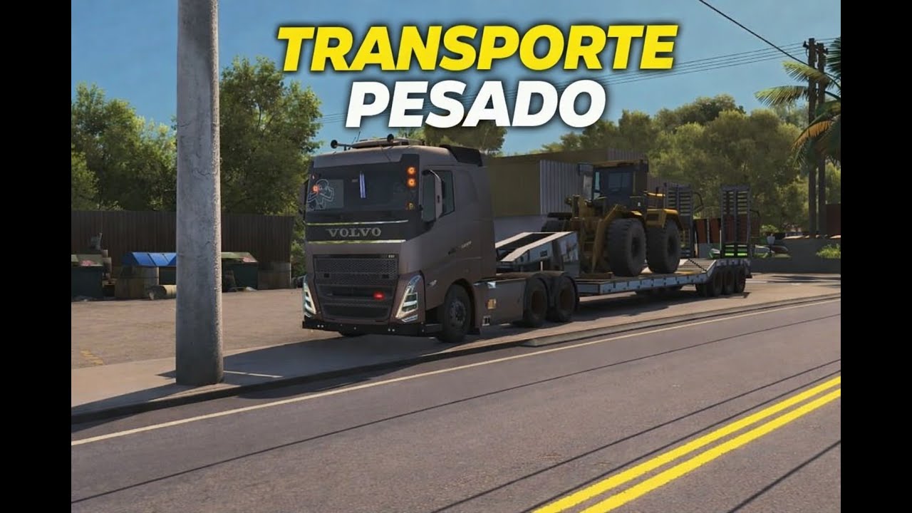 Transporte de Equipo Pesado Fuera de la Ciudad | Camino de Tierra y Pendientes | Volvo FH5 | ETS2