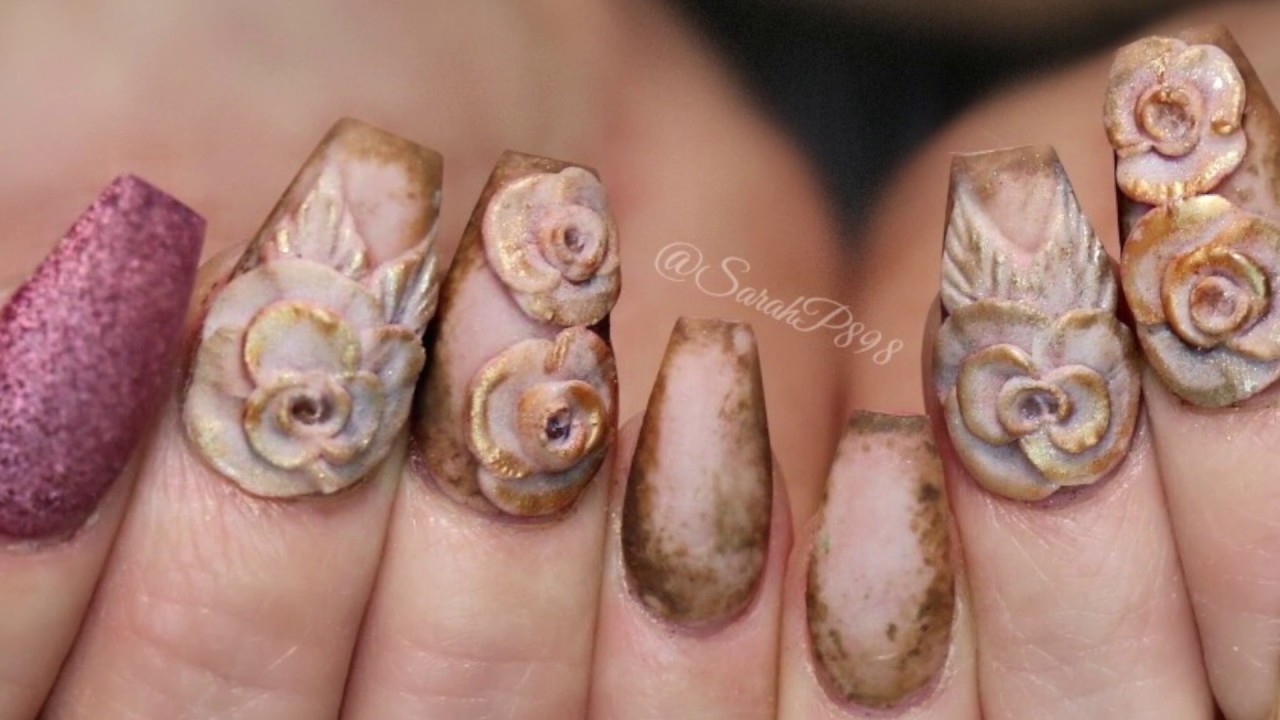 HOW TO: VINTAGE 3D ROSE NAILS