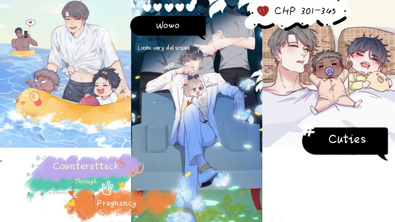Counterattack Through Pregnancy chp 301-345 #manhwa #bl #lgbt  #webtoon #romance 