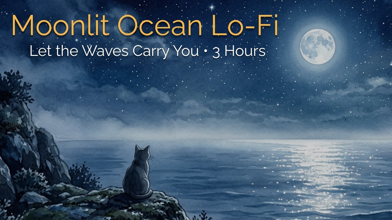 Moonlit Ocean Lo-Fi · Study, Sleep & Relax · 3 Hours