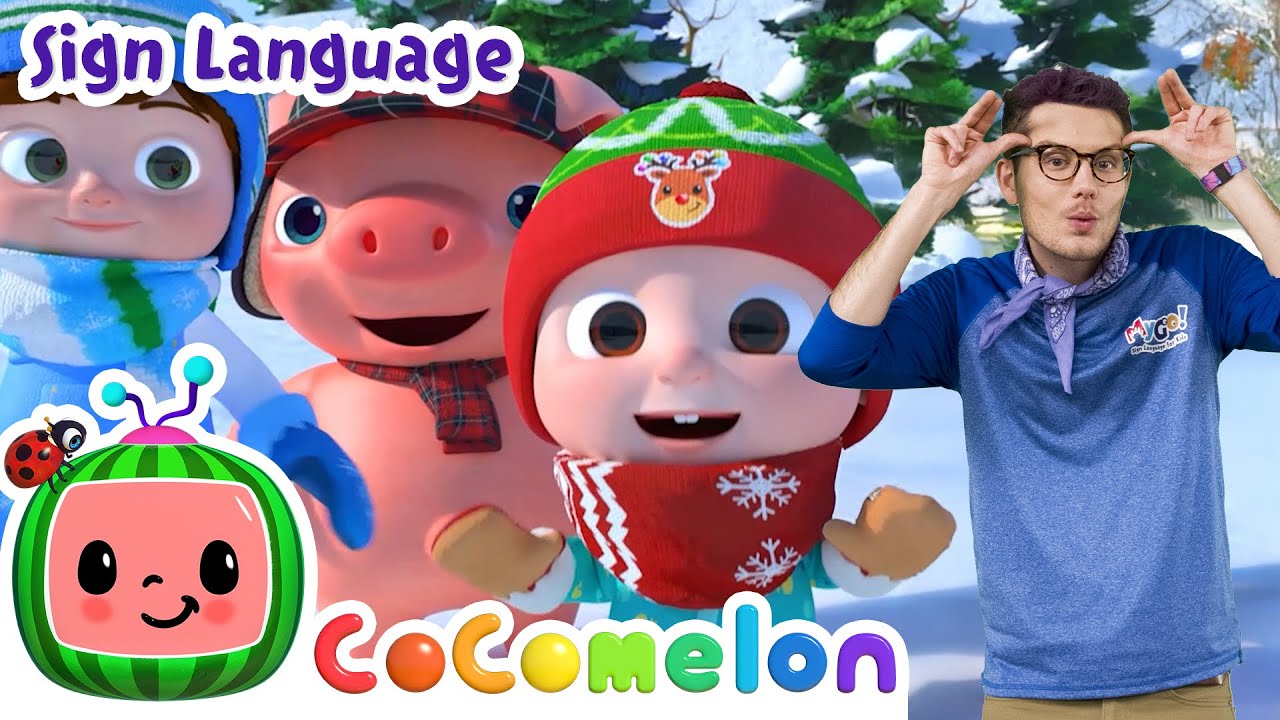 Christmas Songs Medley | CoComelon with ASL | 🖐️ Sign Language for Babies 🖐️