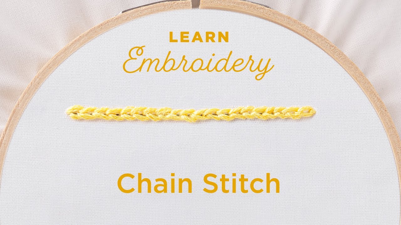 Embroidery 101:  How to Embroider a Chain Stitch