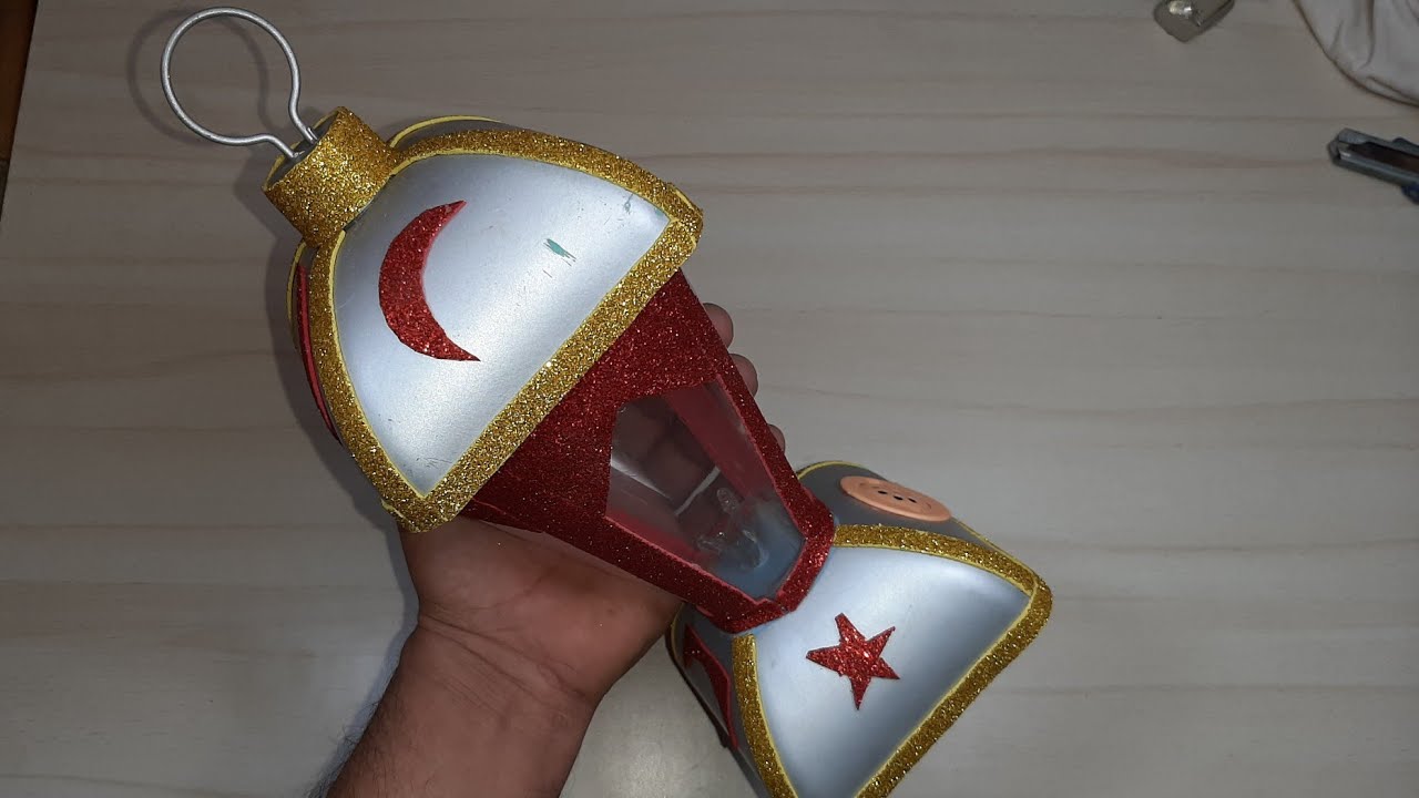 فانوس رمضان بطريقه سهله وبأدوات متوفره فى كل منزل