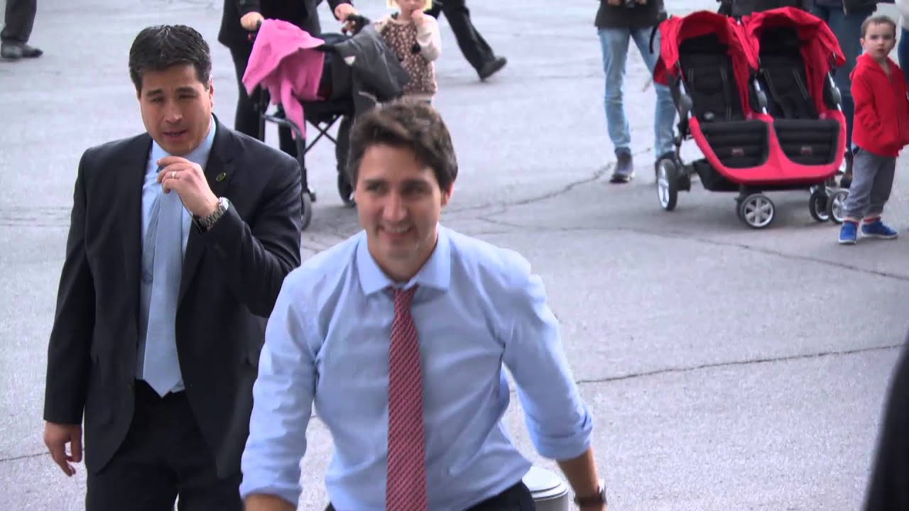 Exclusive: Justin Trudeau arrives at The Peace Tower in Ottawa