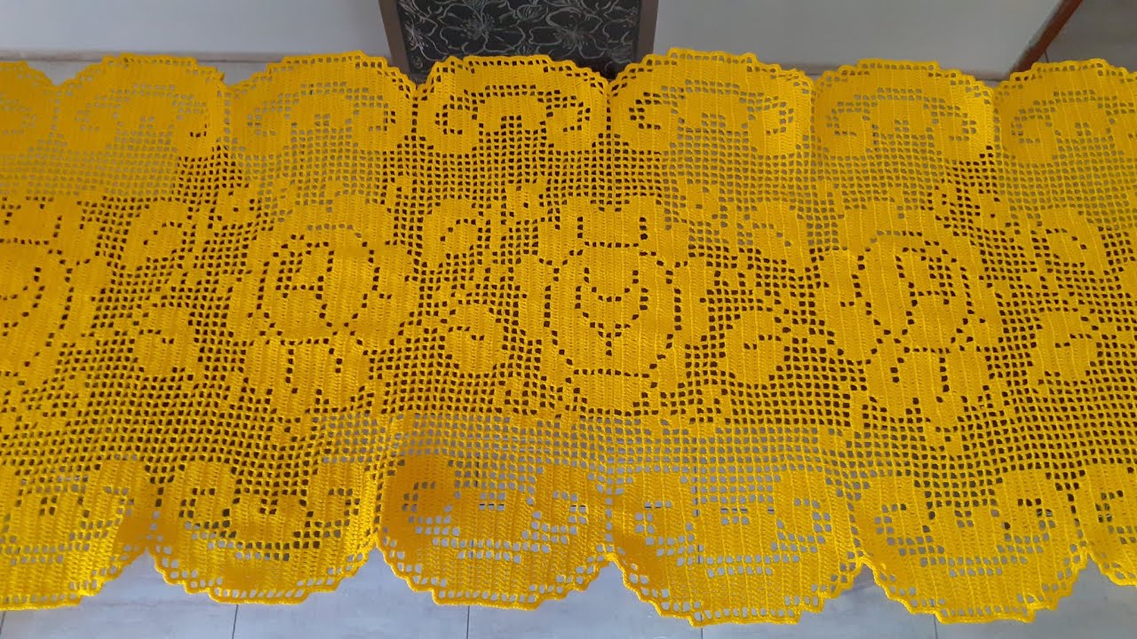 Caminho de Mesa Jardim de Rosas Parte 7/7 - Final #crochefile