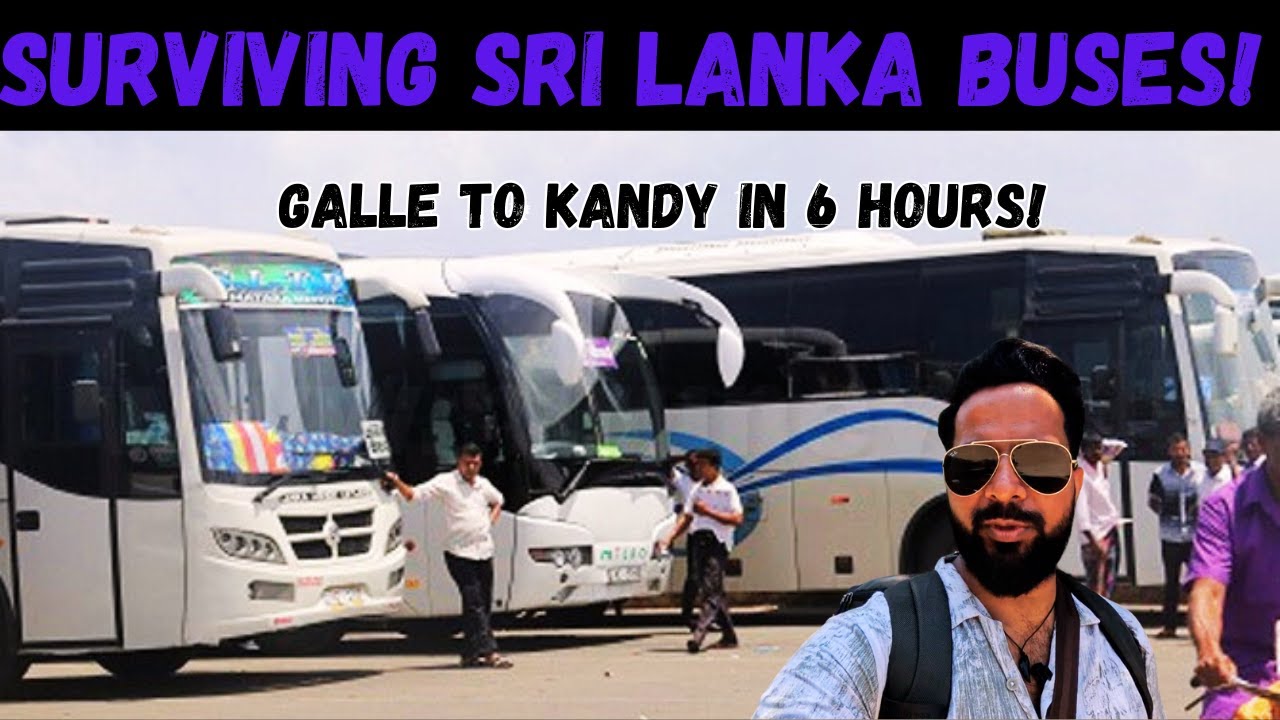 Rs.350 Sri Lanka Bus Adventure! | Epic Bus Journey from Beaches to Mountains | Galle to Kandy Bus