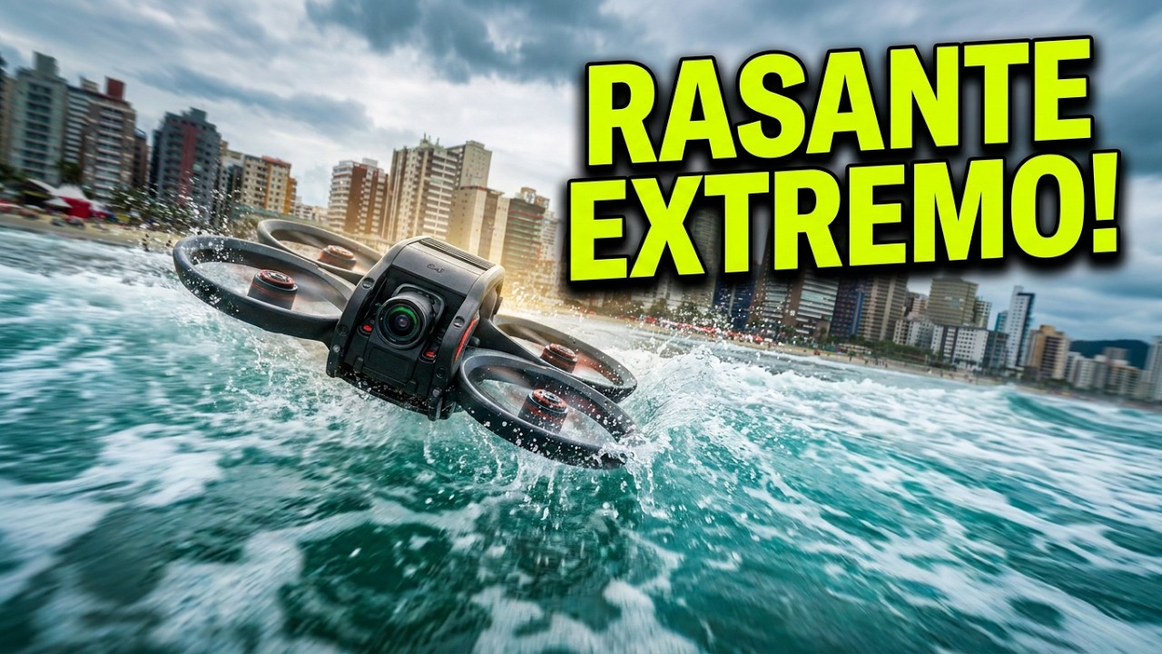 DRONE DJI NEO 2 | PRAIA GRANDE COM RASANTE NO MAR