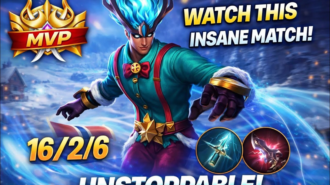 THIS GORD BUILD IS BROKEN 😱 | MVP 16/2/6 | Gord Christmas Skin Gameplay | MLBB 