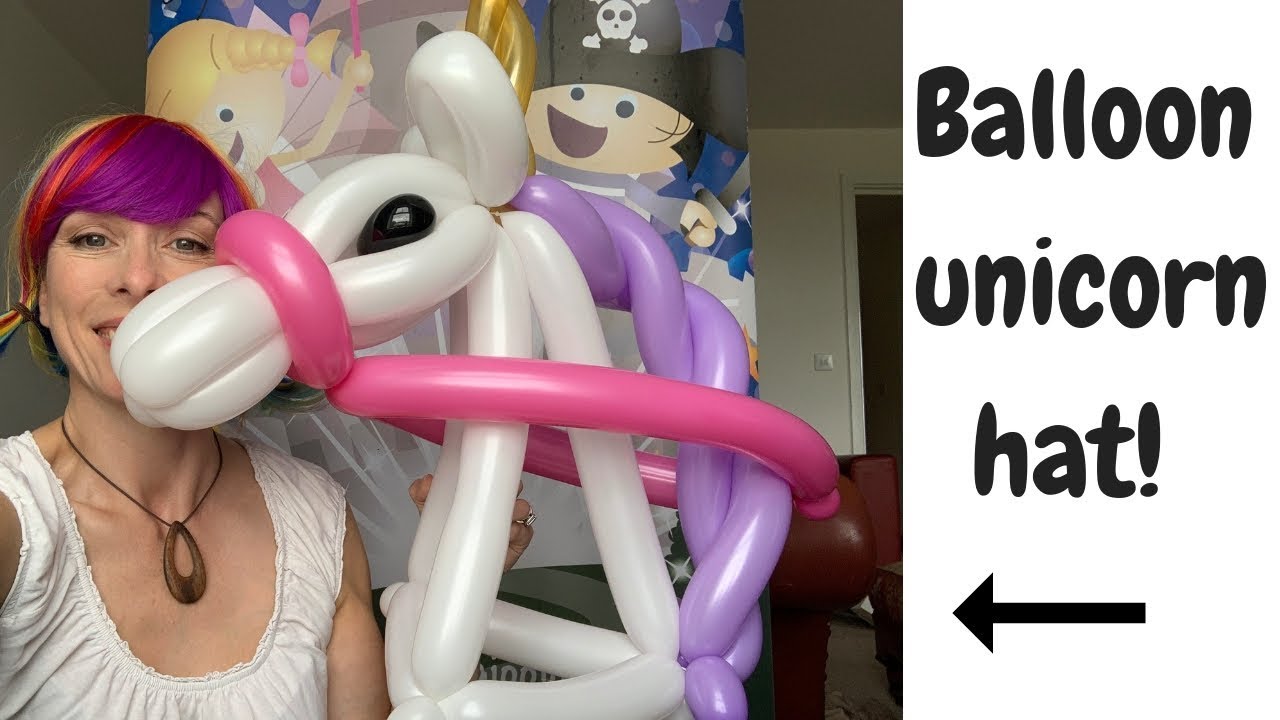 🦄Unicorn balloon hat tutorial 🦄Intermediary level 🎈