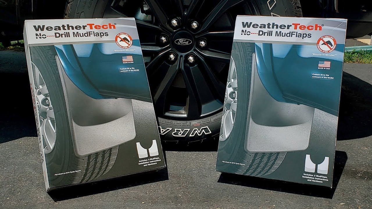 Установка брызговиков WeatherTech без сверления спереди и сзади на мой Ford F-150