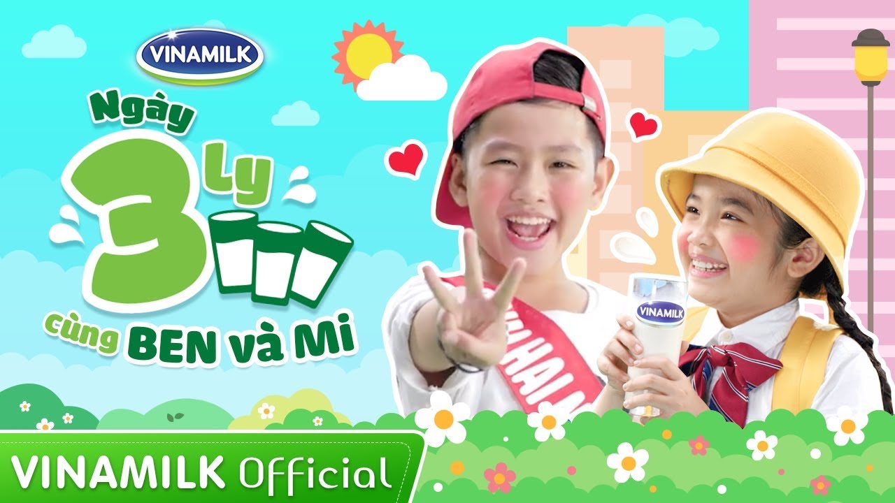 MV Ngày 3 Ly Cùng Ben Và Mi - Nhạc thiếu nhi Bống Bống Bang Bang Remix Mới Nhất 2019 - Vinamilk