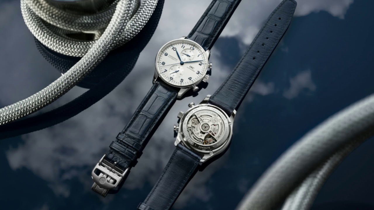 IWC Schaffhausen / Portugieser Chronograph NEU mit Manufakturkaliber und Sichtboden / Armbanduhren