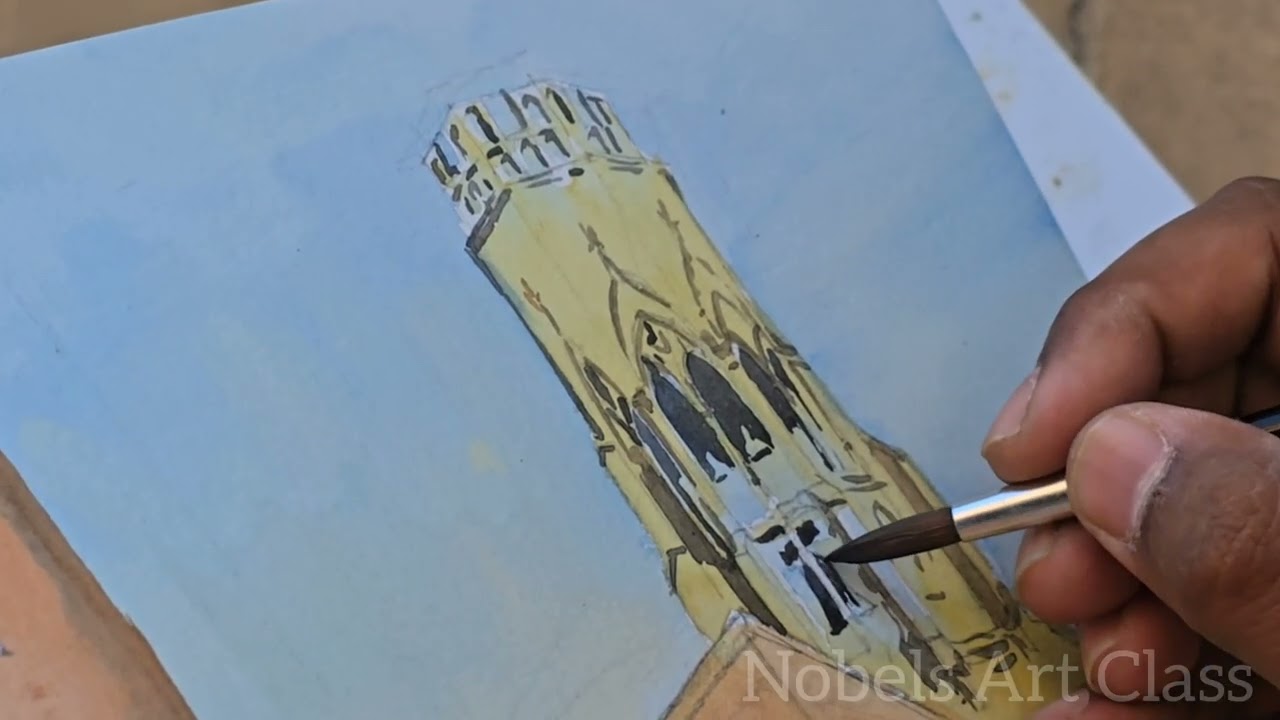 PleinAir Watercolour Tutorial | Afternoon Light-Shade | Easy for Beginners. 