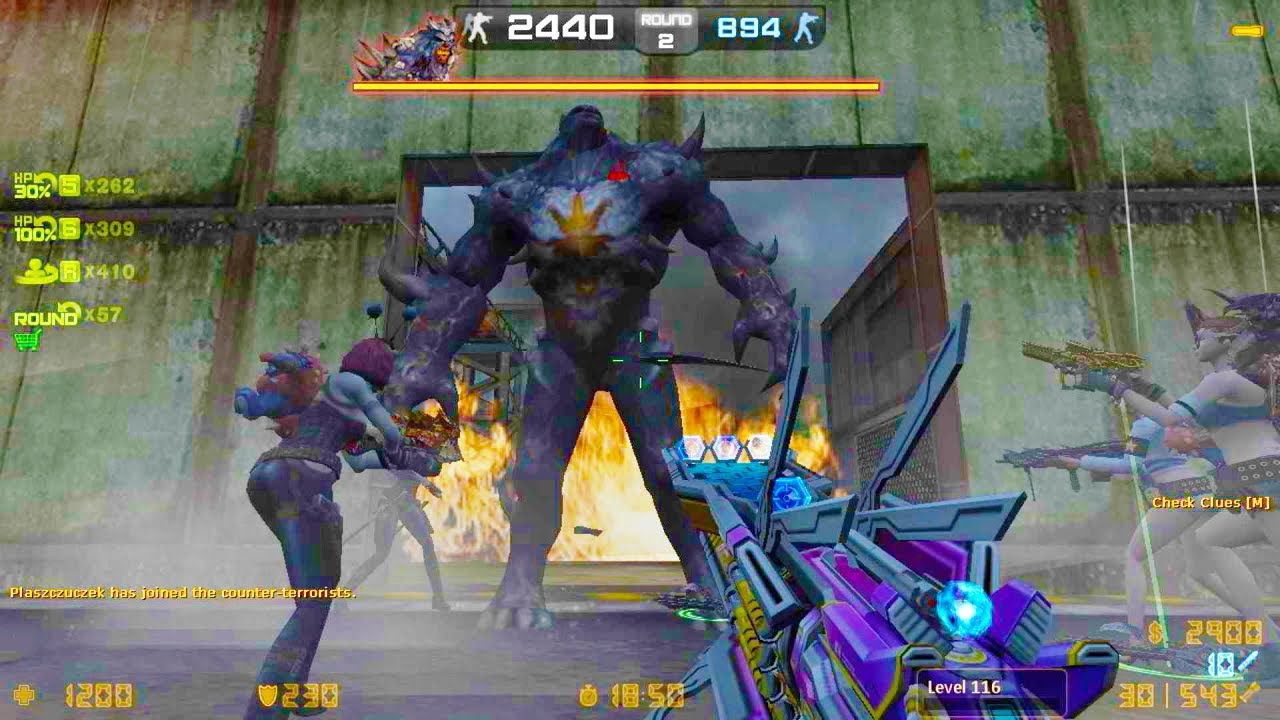 Counter-Strike Nexon: Zombies - Revenant Zombie Boss Fight (Hard6) gameplay on Decoy map
