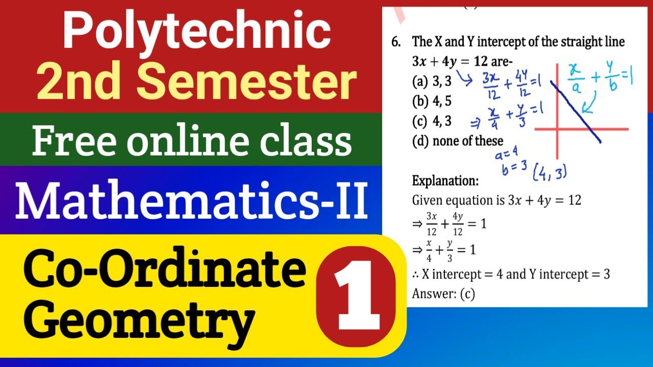 Coordinate Geometry (Part-1) | Mathematics-II | 2nd Semester Polytechnic | NatiTute