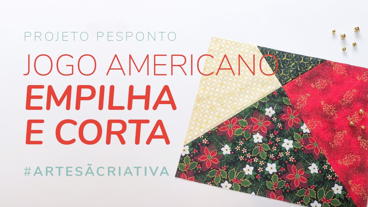 Jogo Americano Empilha e Corta • PROJETO COMPLETO GRÁTIS