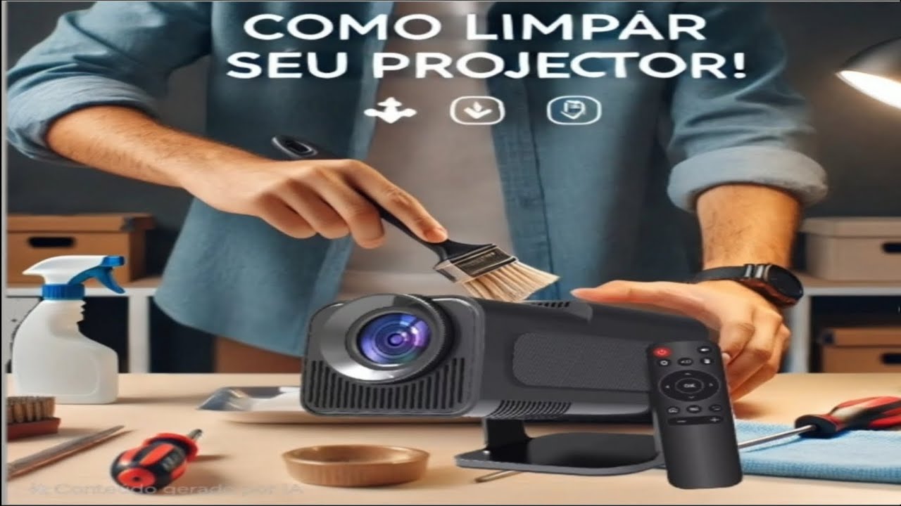 PROJETOR HY320, Como Limpar as lentes sem desmontar.