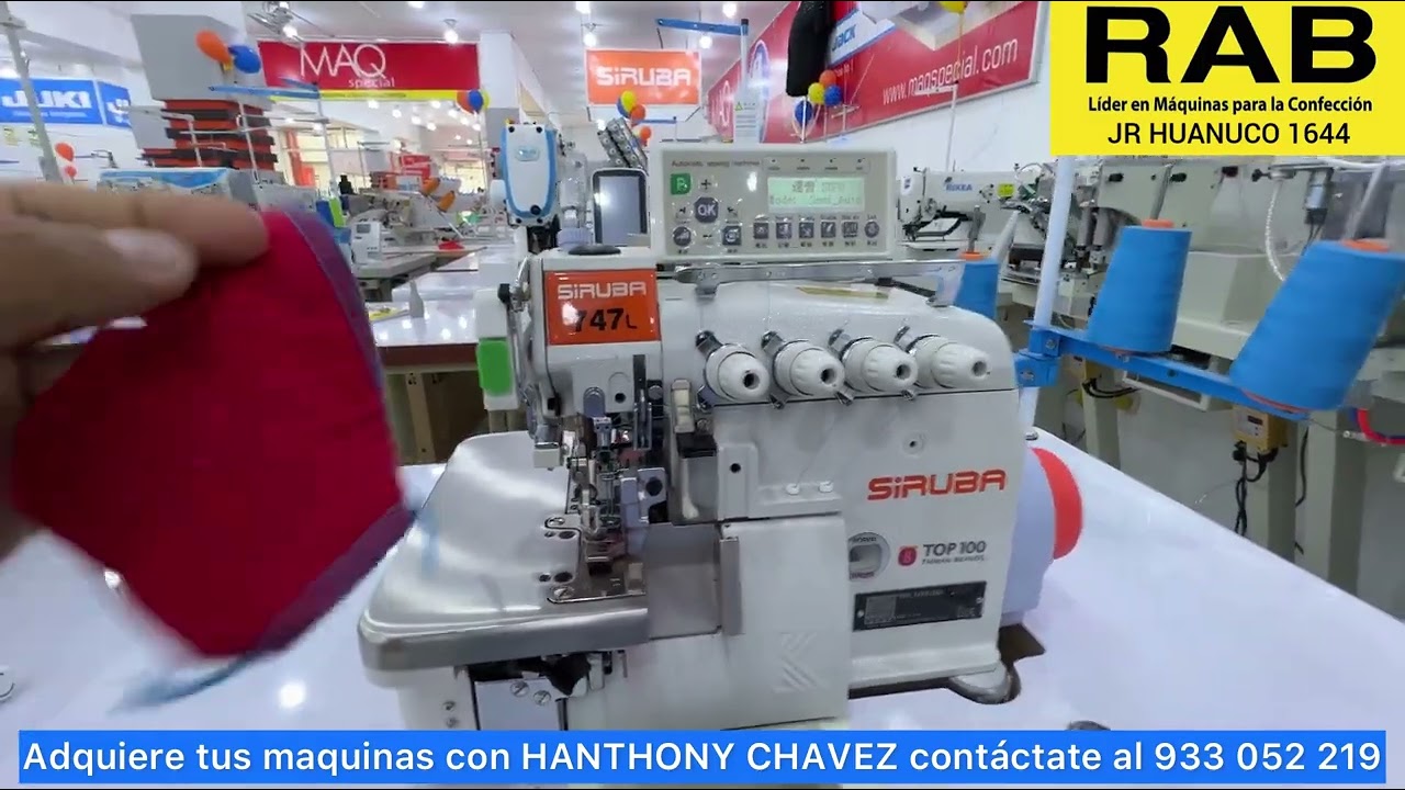 Capacitacion Remalladora Automatica SIRUBA / JUKI con equipo E-747k y E-MO6800