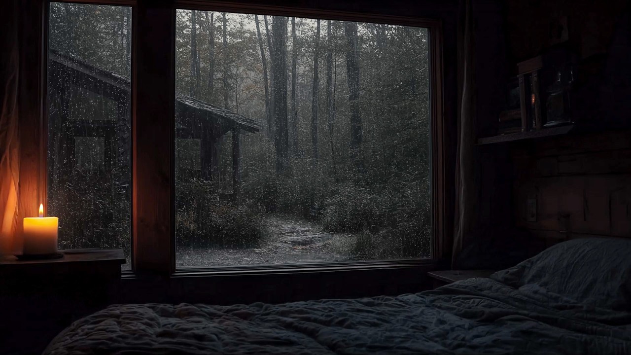 Attic Rain Retreat | Whispering Rain & Crackling Fire for Deep Inner Calm – Restore Balance
