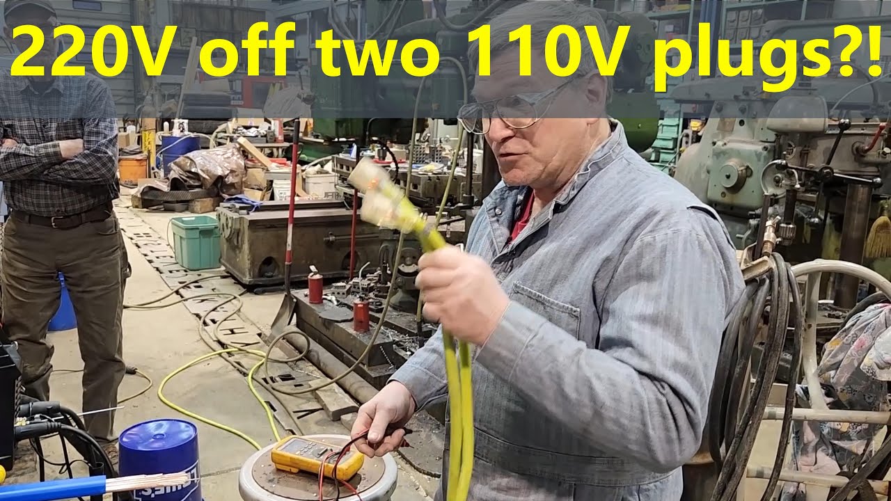 Getting 220v off two different 110v legs (for running a welder!)
