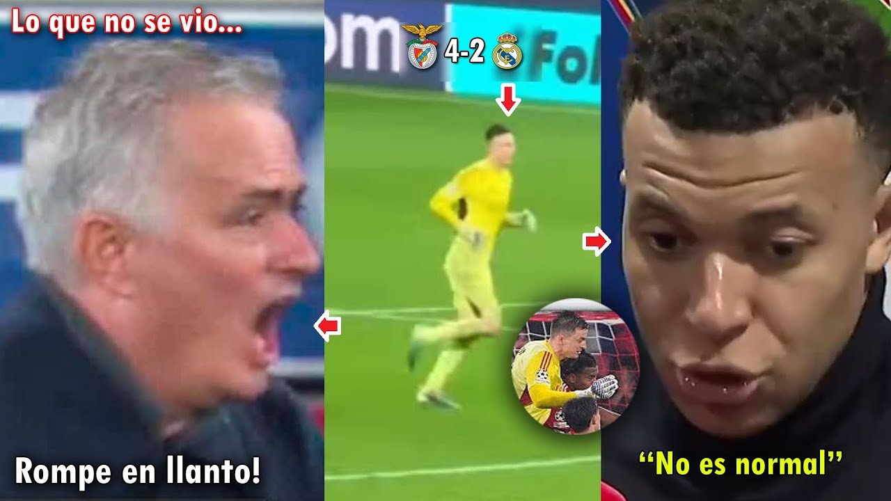 LA REACCION DE MOURINHO y LA BRONCA de MBAPPE tras el AGONICO GOL de TRUBIN ante REAL MADRID HOY
