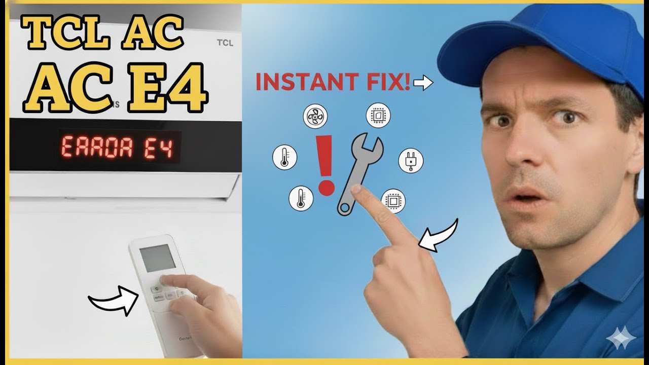 Объяснение кода ошибки E4 TCL AC 🔧 | Ремонт инверторных и неинверторных кондиционеров