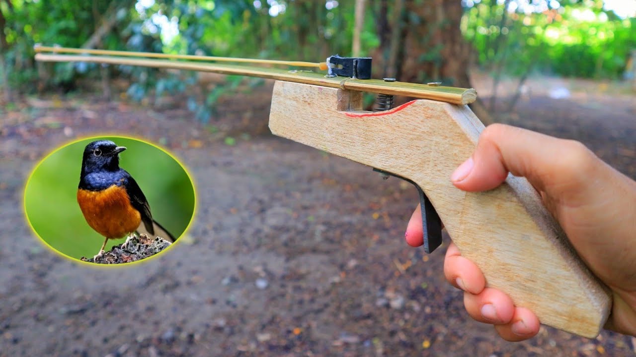 Wooden Slingshot with Unique Trigger