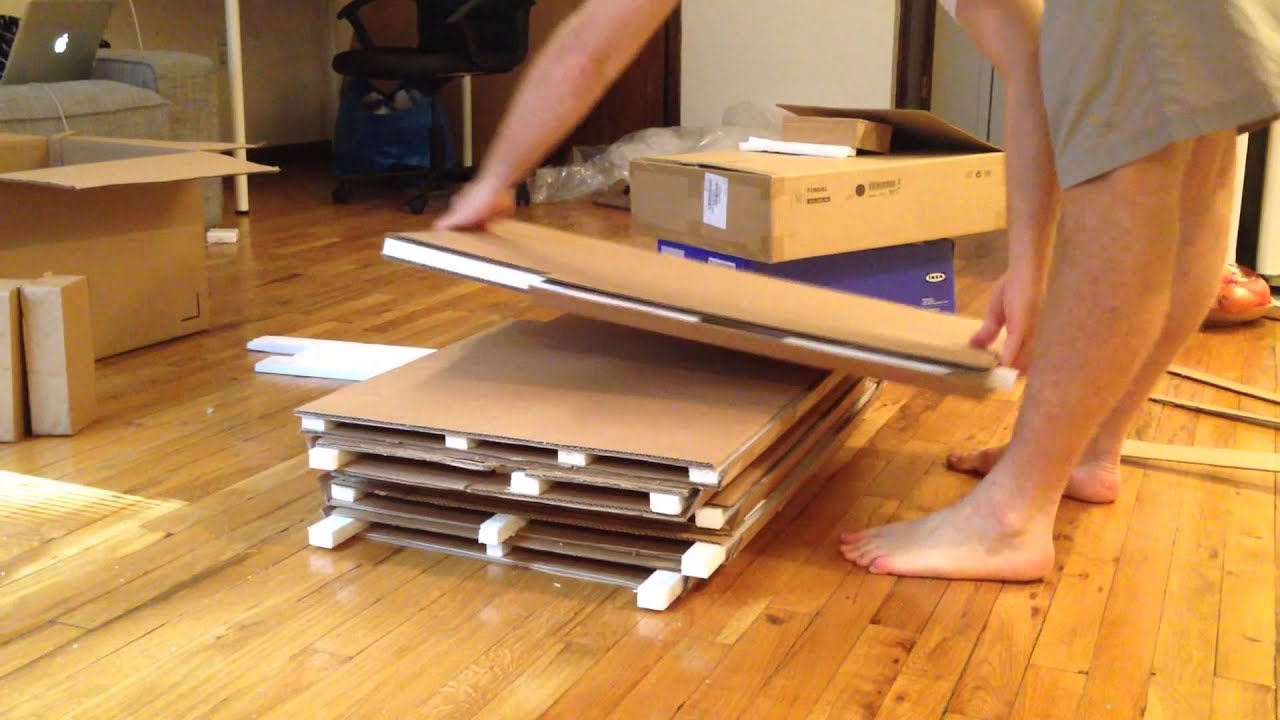 Shelfs from IKEA cardboard packaging