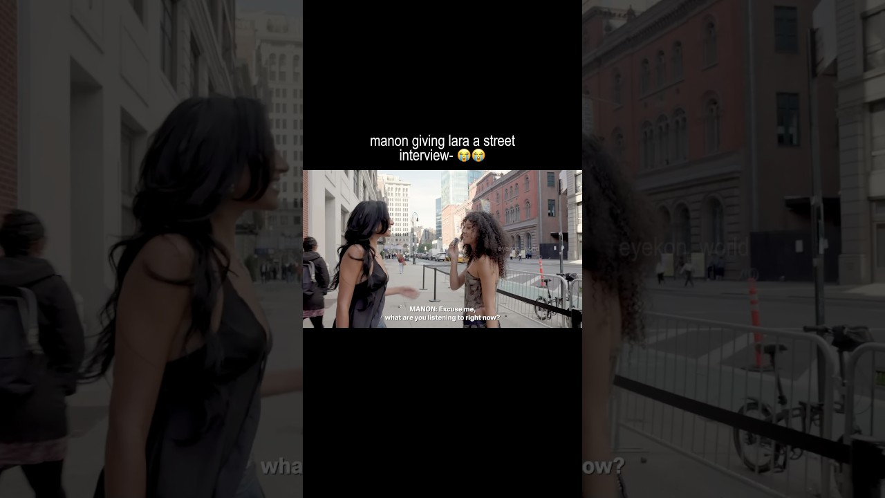 manon giving lara a street interview- 😭😭 #katseye