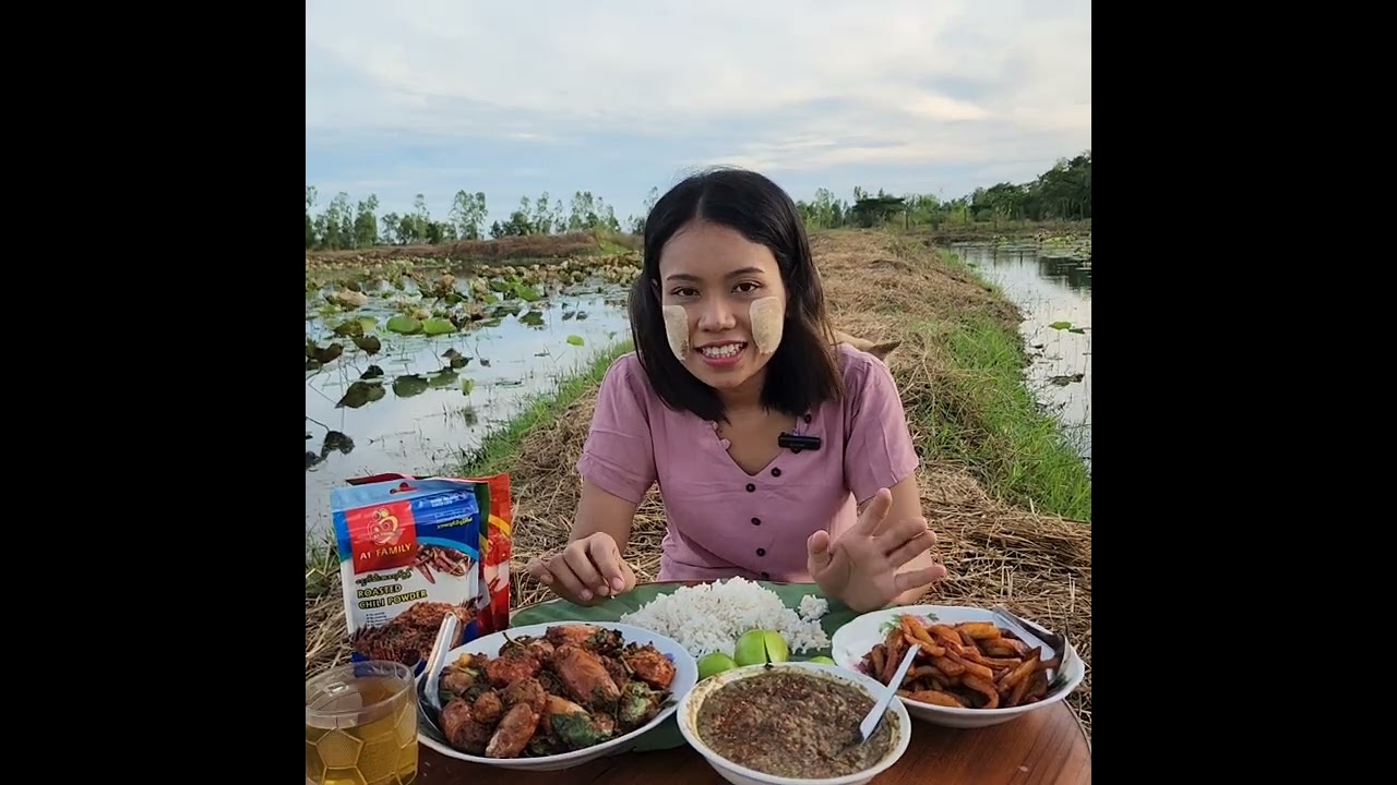 နားမူလက်ရာ ငါးရံ့မီးကင်ငါးပိရည်ဖျော်နဲ့ ပုစွန်တုပ် အစပ်ချက် ထမင်းစားလို့မြိန်နေရောဝေ့😋🥰