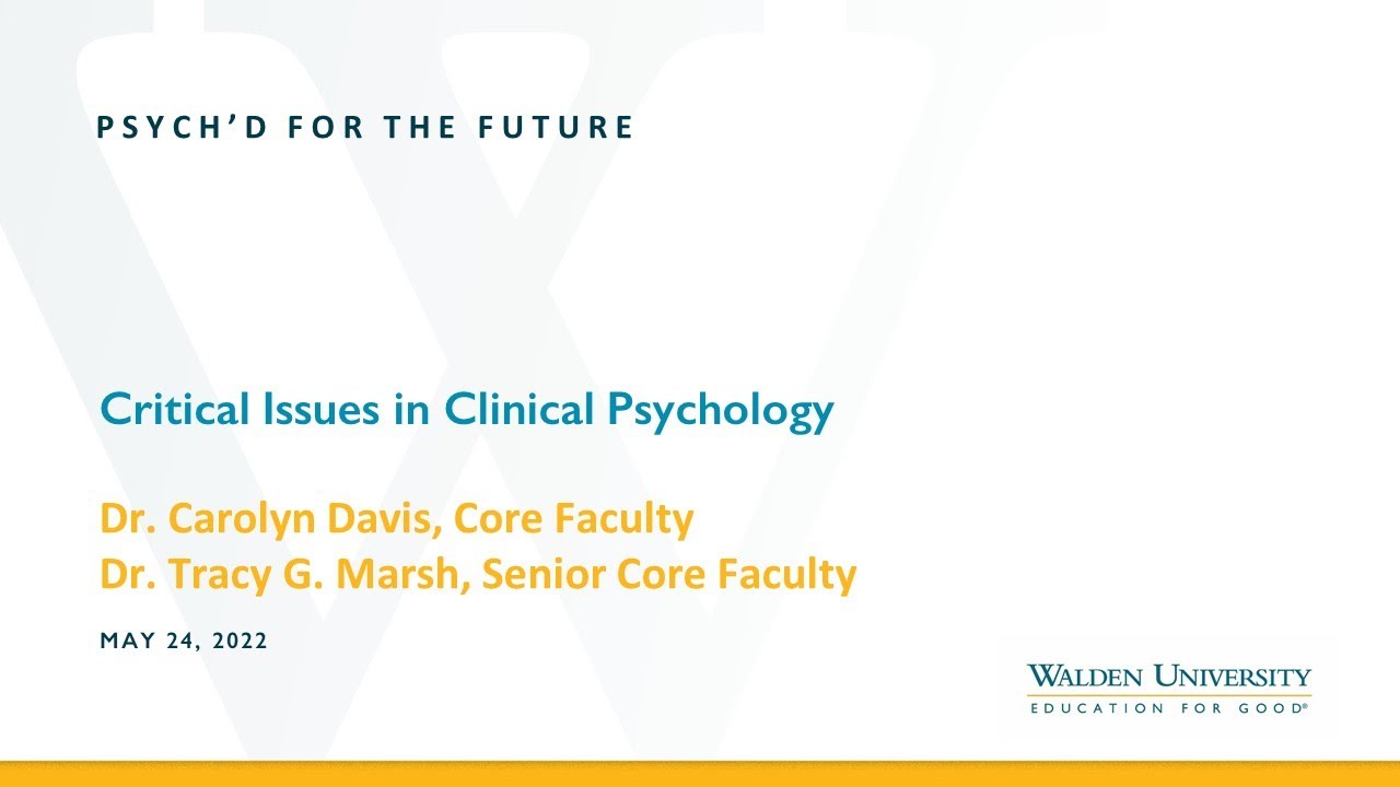 Critical Issues in Clinical Psychology