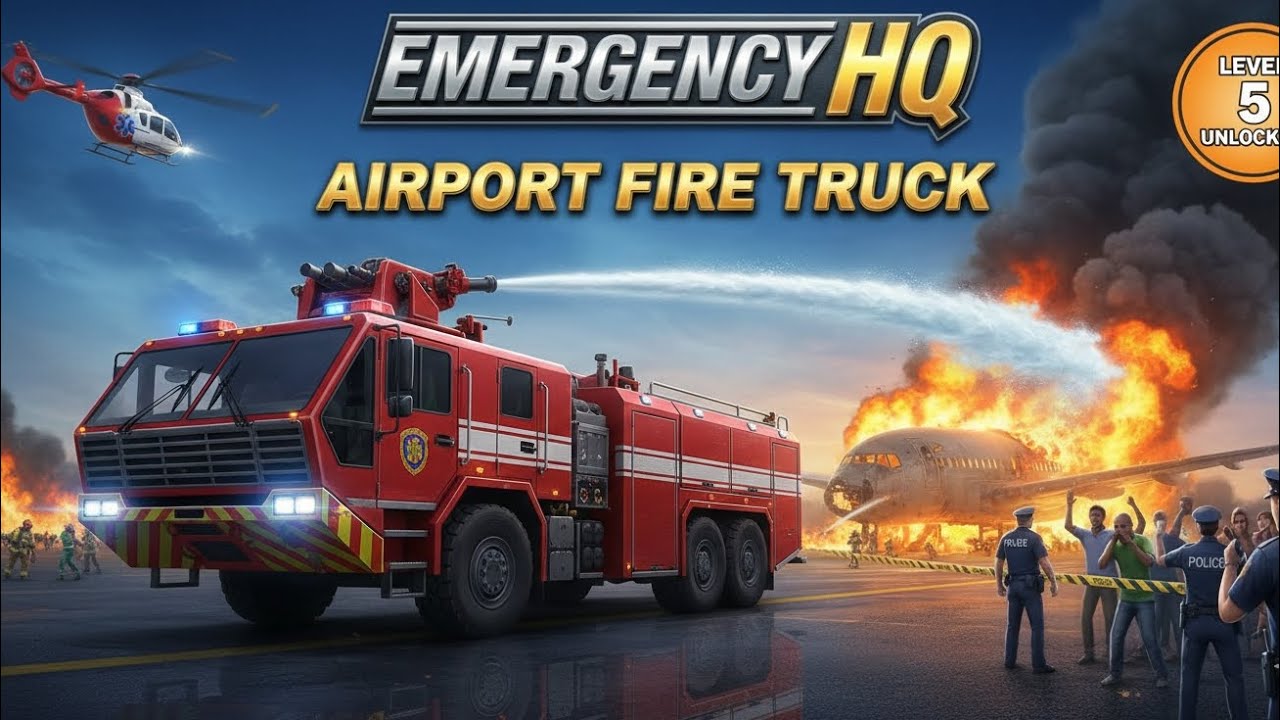 AIRPORT GIANT! New Fire Truck vs Plane Crash | Emergency HQ Level 5