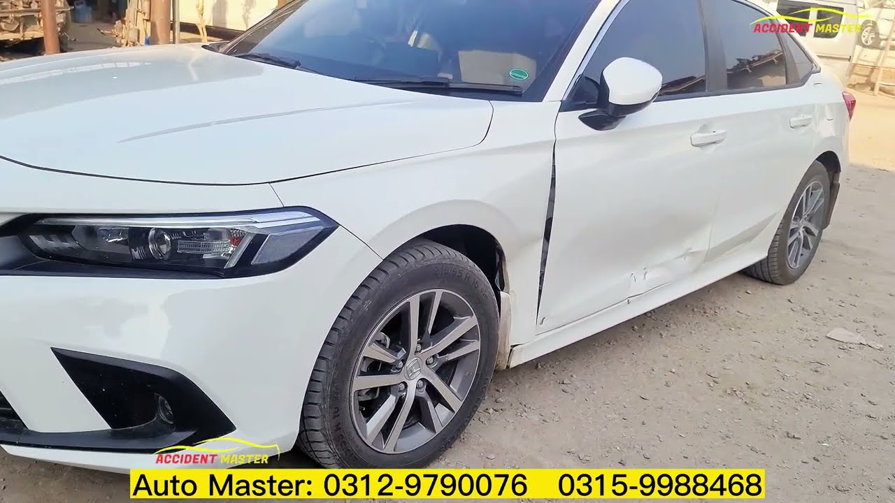 Honda civic 2022 door & fender  PDR paint less  dry dent