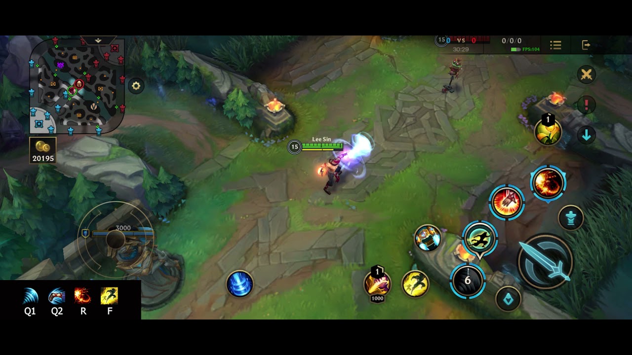 WILD RIFT - Lee Sin Basic Kick Flash Combo