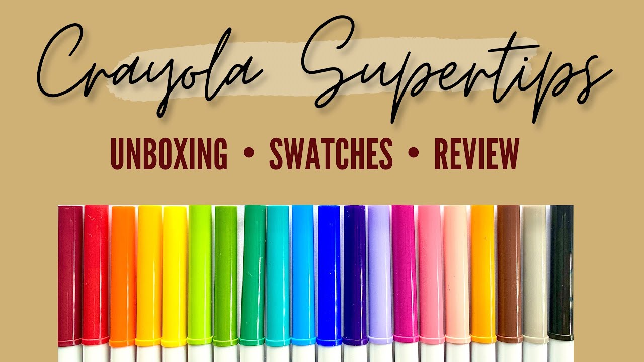 Crayola Supertips Washable Markers Unboxing • Swatches • Review | Stationery Pen Test | Shopee PH