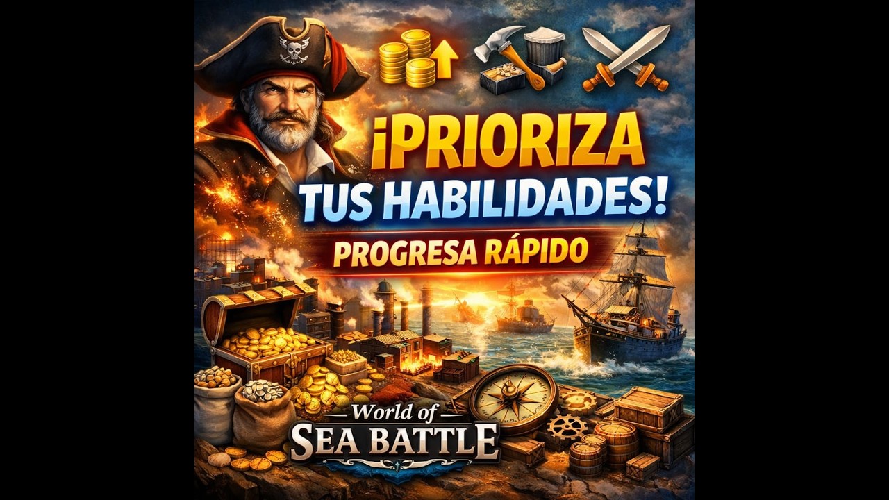 Guía de HABILIDADES para PRINCIPIANTES en World of Sea Battle ⚓ Crece sin estancarte