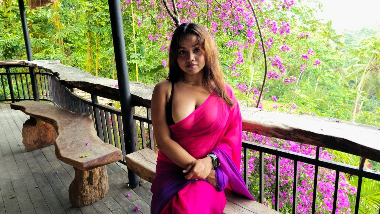 Saree in rain 🌦️ | Bali, Indonesia | DK insane