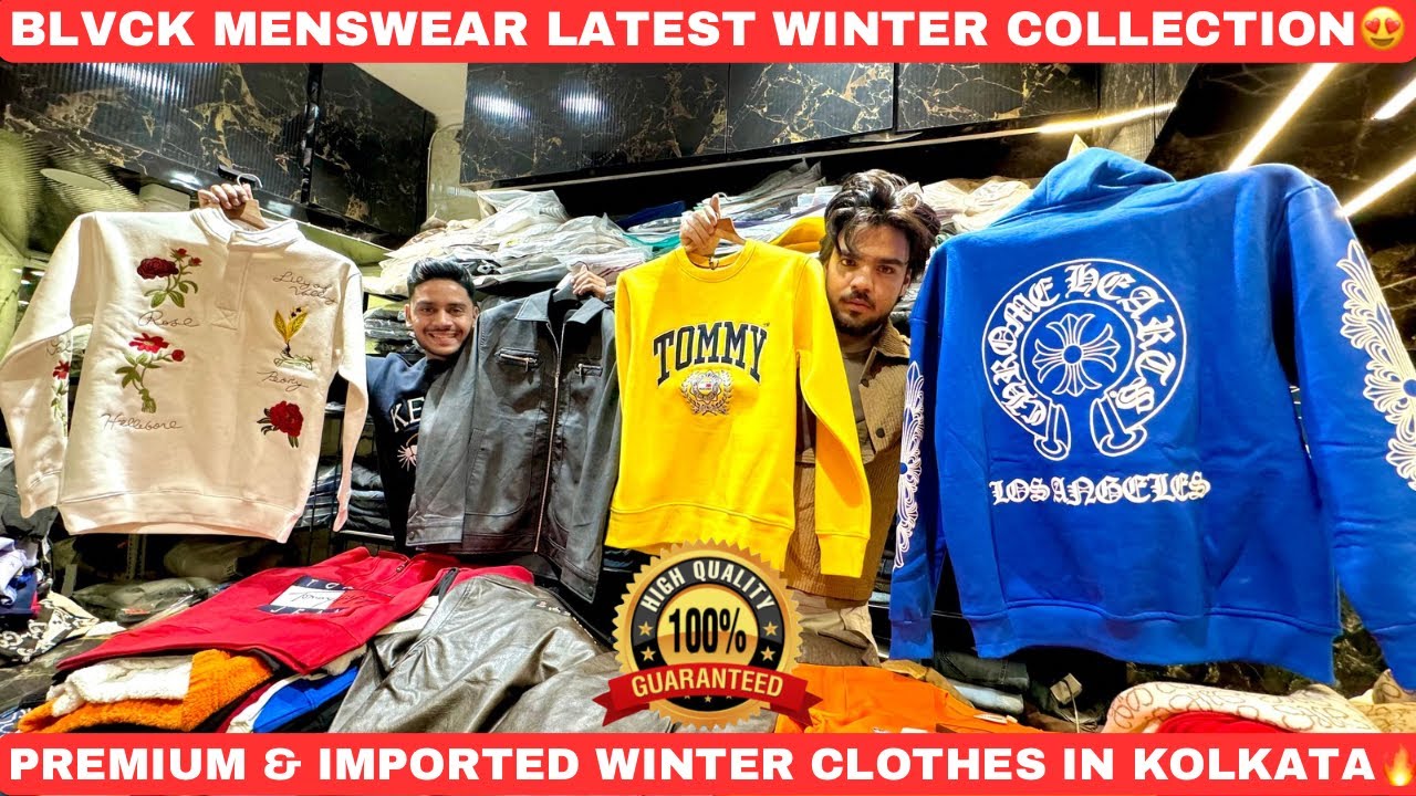 Imported Winter Cloth Collection In Kolkata | BLVCK Menswear | Jackets | Hoodies | Sweatshirt ₹999😍
