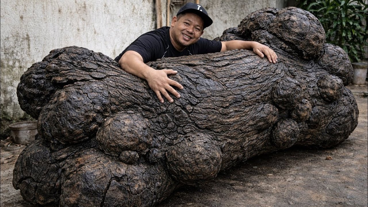 Turn Giant Black Wood Log Into Amazing Furniture!