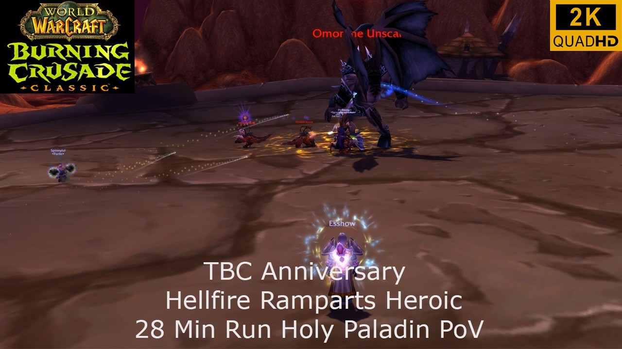 WoW TBC Anniversary | Hellfire Ramparts Heroic 28 Min Run | Holy Paladin PoV | 2K