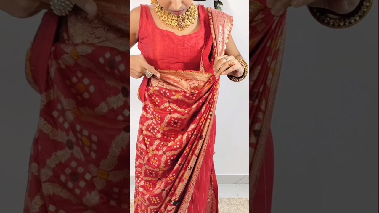 Drape your dola silk saree easily|#sareedraping #glambeautyys