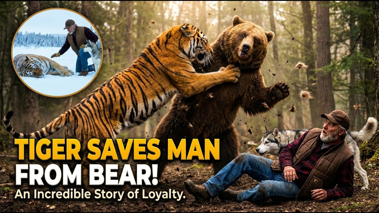 He Saved A Frozen Tiger 🐯❄️, And The Tiger Saved Him Back! 😱❤️🔥 #animals #tiger  #panda #wolf